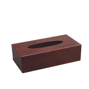 Деревянная прямоугольная коробка для салфеток из красного дерева для отеля