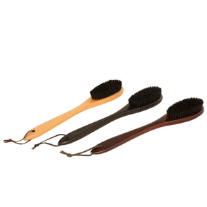 Щетка для пальто Easton Hotel 38cm Natural Mahogany Matt Black Round Head Wood Soft Coat Brush