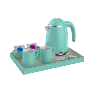 Высокое качество оптом Tiffany Blue Custom Hotel Electric Kettle с подносом